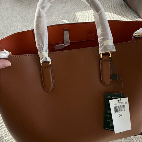 Lauren Ralph Lauren Brown Marcy large tote bag NWT - Picture 8 of 14